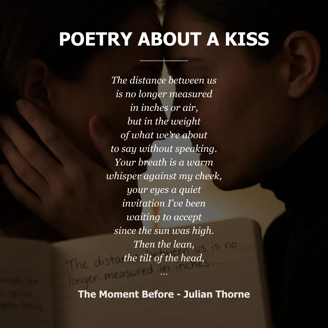 Poetry about Poetry About a Kiss - Social Card