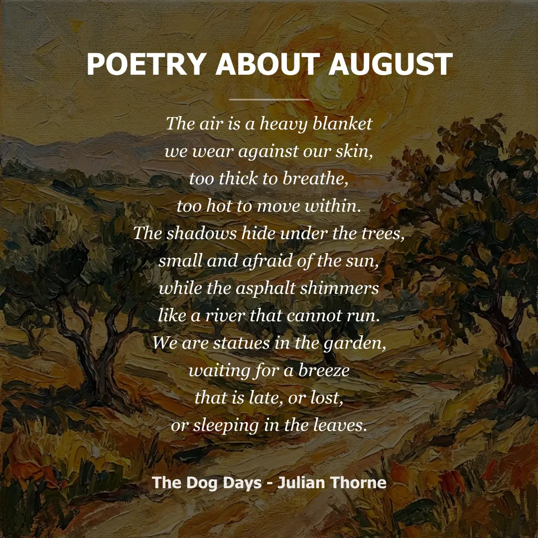 Poetry about Poetry About August - Social Card