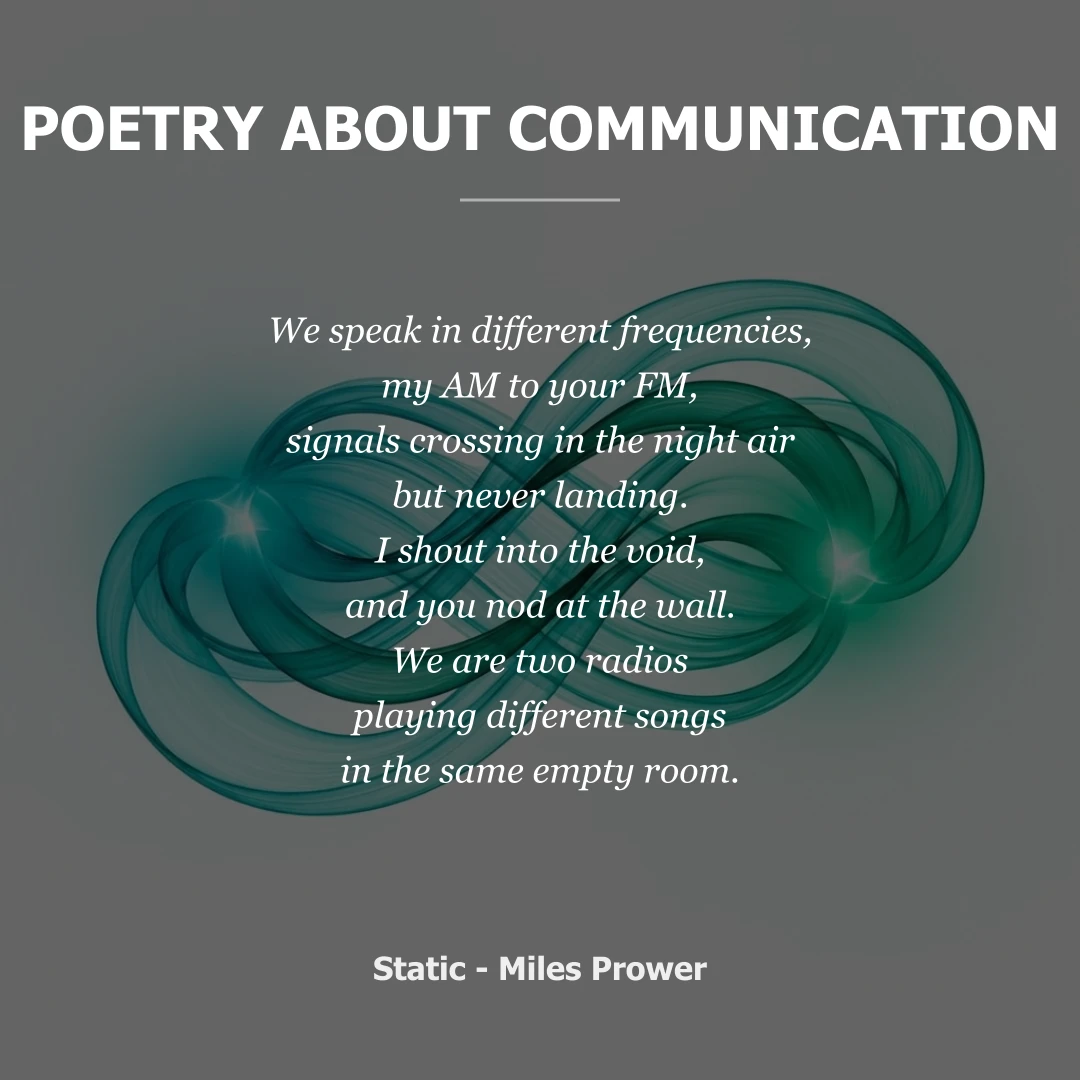 Poetry about Poetry About Communication - Social Card