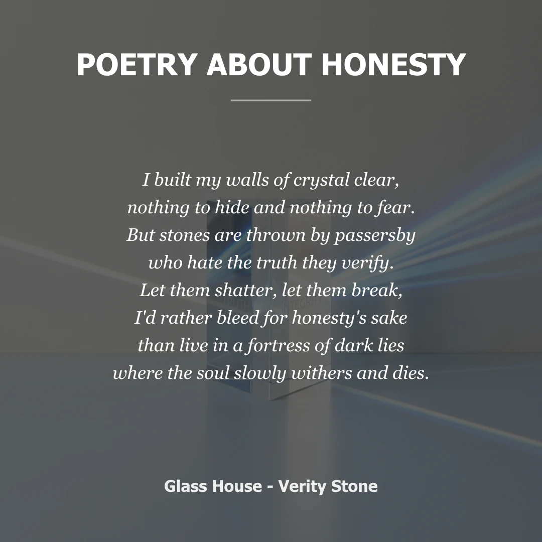 Poetry about Poetry About Honesty - Social Card