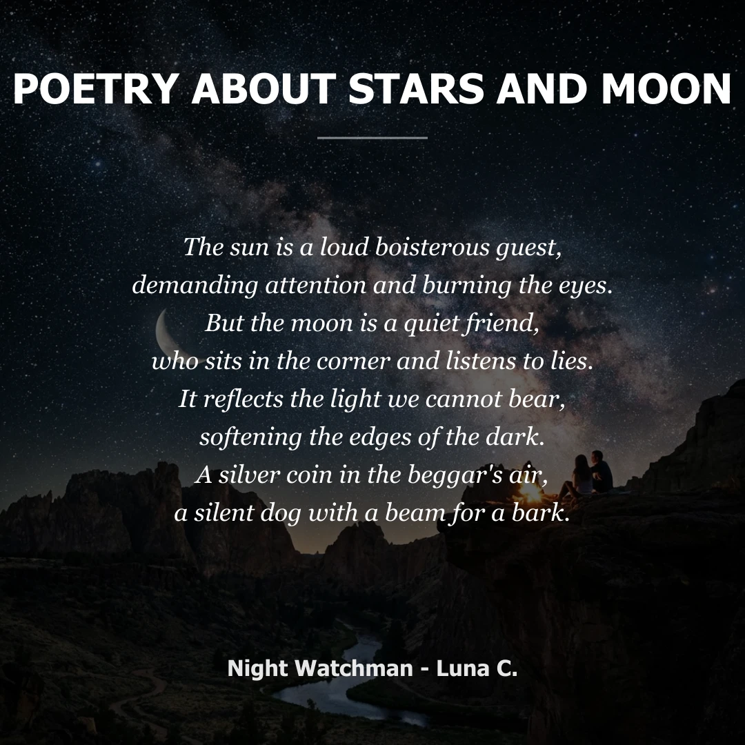 Poetry about Poetry About Stars and Moon - Social Card